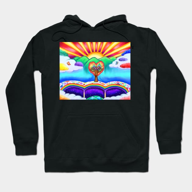 Welcome to Paradise Beyond the Rainbow Bridge Hoodie by Art by Deborah Camp